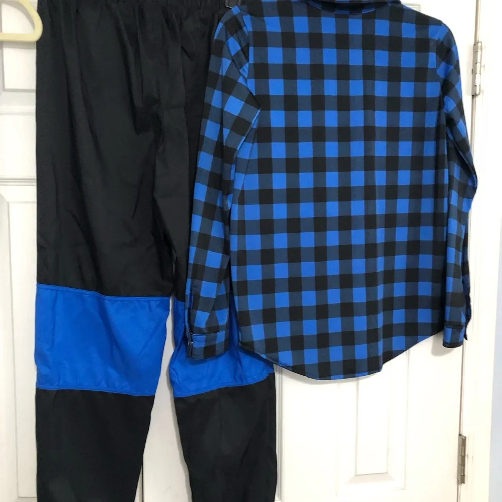 Weissman Dance‎ costume three piece check shirt hip hop pants jazz large child.